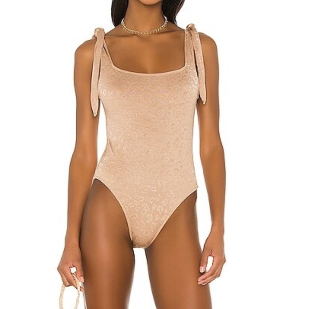 Lpa Mable Leopard Print One Piece Bodysuit